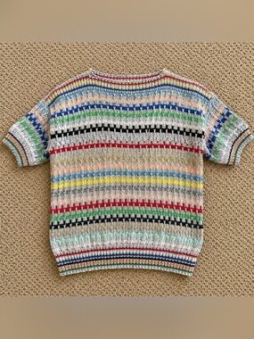 Vibrant Multicolor Vintage Stripe Knit Sweater
